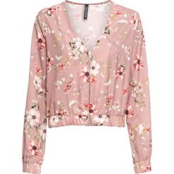 Kurtka bejsbolówka bonprix jasnoróżowy vintage w kwiatki. Różowe kurtki damskie bonprix, w kwiaty, vintage, bez kaptura. Za 49,99 zł.