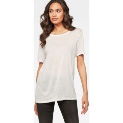 G-Star Raw - Top. Białe bluzki damskie G-Star RAW, s, bez wzorów, z lyocellu, z okrągłym kołnierzem. W wyprzedaży za 69,90 zł.