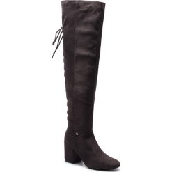 Muszkieterki BIG STAR - BB274519 Grey. Szare kozaki damskie BIG STAR, ze skóry ekologicznej, retro, bez obcasa, bez zapięcia. W wyprzedaży za 179,00 zł.