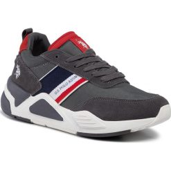 Sneakersy U.S. POLO ASSN. - Dave ALGAR4229W9/NS1 Dkgr. Szare półbuty męskie U.S. Polo Assn., bez wzorów, ze skóry, bez zapięcia. W wyprzedaży za 299,00 zł.