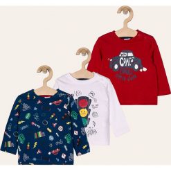 Blukids - Longsleeve dziecięcy 68-98 cm (3-pack). Niebieskie t-shirty chłopięce Blukids, z nadrukiem, z bawełny, z długim rękawem. W wyprzedaży za 49,90 zł.