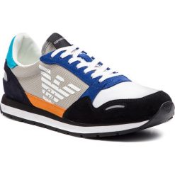 Sneakersy EMPORIO ARMANI - X4X215 XL200 A588 Black/Plaster. Szare sneakersy męskie Emporio Armani, bez wzorów, z zamszu, bez zapięcia. W wyprzedaży za 439,00 zł.