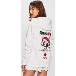 Reebok Classic - Bluza. Białe bluzy damskie Reebok Classic, s, bez wzorów, z elastanu, bez rękawów, z kapturem. Za 229,90 zł.