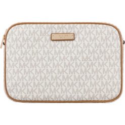 Michael Kors Jet Set Item Cross body bag Biały. Białe torebki klasyczne damskie Michael Kors, w paski, z materiału, bez dodatków. Za 774,95 zł.