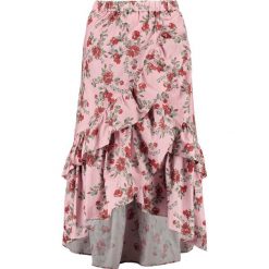 Długie spódnice: NAKD OVERLAP MAXI FRILL SKIRT Spódnica z zakładką pink