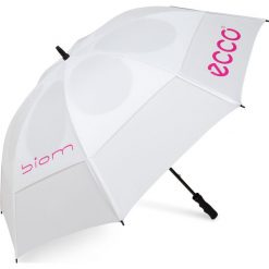 Golfy męskie: ECCO Golf Umbrella – Biały – 98,5 Cm – Akcesoria