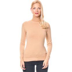 Golfy damskie: Sweter w kolorze beżowym
