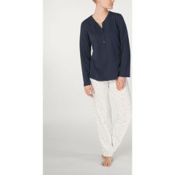 Piżama w kolorze granatowo-białym. Niebieskie piżamy damskie Calida, l, bez wzorów, z bawełny, bez rękawów. W wyprzedaży za 171,95 zł.