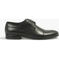 Półbuty czarne Fausto. Czarne buty wizytowe męskie Badura, bez wzorów, wizytowe, bez zapięcia. Za 295,99 zł.