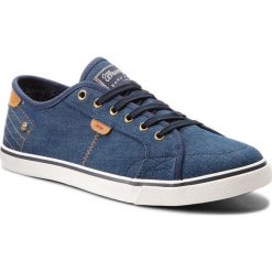 Tenisówki WRANGLER - Mitos Metropole WM181003 Blue 100. Niebieskie trampki męskie Wrangler, na co dzień, bez wzorów, z gumy, eleganckie, bez zapięcia. W wyprzedaży za 149,00 zł.
