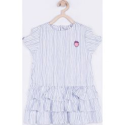 Coccodrillo - Sukienka dziecięca 74 - 86 cm. Białe sukienki dziewczęce COCCODRILLO, bez wzorów, z tkaniny, casualowe, z krótkim rękawem, krótkie, mini, rozkloszowane. W wyprzedaży za 29,90 zł.