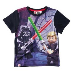 T-shirty chłopięce z nadrukiem: Koszulka „LEGO Star Wars” w kolorze granatowym
