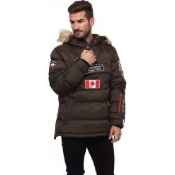 Parka w kolorze khaki. Brązowe parki męskie Candian Peak, Lonsdale, North2Valley, m, bez wzorów, z futra, bez kaptura. W wyprzedaży za 399,95 zł.