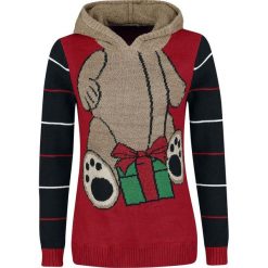 Ugly Christmas Sweater Weihnachtsbär Sweter z dzianiny wielokolorowy. Brązowe swetry klasyczne damskie Ugly Christmas Sweater, m, z dzianiny, z okrągłym kołnierzem. Za 184,90 zł.