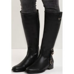 Buty zimowe damskie: Czarne Kozaki Hemline