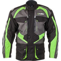 Kurtki męskie: W-TEC Męska kurtka motocyklowa GS-1613 czarno-szaro-zielony r. XL (12892-XL-1)