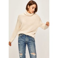 Answear - Sweter. Białe swetry damskie ANSWEAR, s, bez wzorów, z dzianiny, bez rękawów, bez kaptura. W wyprzedaży za 59,90 zł.