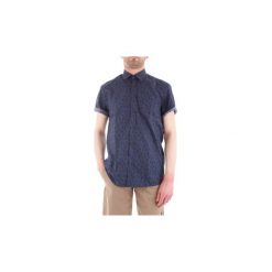 Koszule z krótkim rękawem Trussardi 52C00082-1T002235. Niebieskie koszule męskie Trussardi, m, bez wzorów, bez kołnierzyka, z krótkim rękawem. Za 450,44 zł.