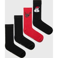 Only & Sons - Skarpety (4-pack). Czarne skarpetki męskie Only & Sons, bez wzorów, z elastanu. W wyprzedaży za 39,90 zł.