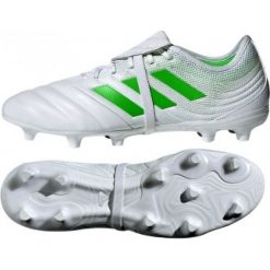 Buty piłkarskie adidas Copa Gloro 19.2 Fg M D98062. Białe buty sportowe męskie Adidas, ze skóry, bez zapięcia, do piłki nożnej. W wyprzedaży za 369,00 zł.