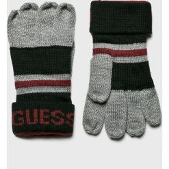 Guess Jeans - Rękawiczki. Szare rękawiczki męskie Guess Jeans, z dzianiny. Za 139,90 zł.