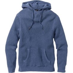 Swetry klasyczne męskie: Sweter z kapturem Regular Fit bonprix niebieski dżins melanż