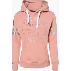 Superdry - Damska bluza nierozpinana, różowy. Różowe bluzy damskie marki Superdry, s, z nadrukiem, z materiału, bez rękawów, z kapturem. Za 149,95 zł.