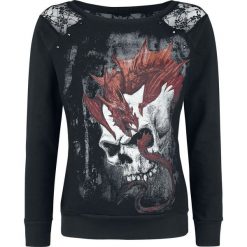 Bluzy rozpinane damskie: Alchemy England Wrym Skull Bluza damska czarny