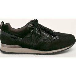 Caprice - Buty skórzane. Czarne buty sportowe damskie Caprice, bez wzorów, ze skóry, sportowe. Za 289,90 zł.