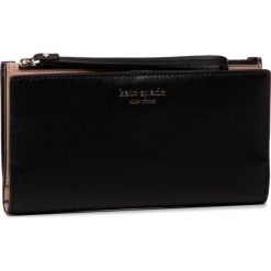 Duży Portfel Damski KATE SPADE - Spencer Continental Wristlet PWRU7855 Black 001. Czarne portfele damskie Kate Spade, bez wzorów, ze skóry. W wyprzedaży za 479,00 zł.