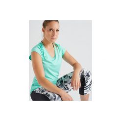 Koszulka fitness kardio damska 100 turkusowa. T-shirty damskie DOMYOS. Za 19,99 zł.