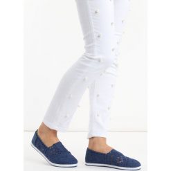 Trampki damskie slip on: Granatowe Tenisówki Darshan