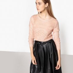 Kardigany damskie: Sweter,z grubej dzianiny z okrągłym dekoltem