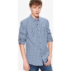 Koszula w drobną kratę - Niebieski. Niebieskie koszule męskie marki Cropp, l. W wyprzedaży za 39,99 zł.