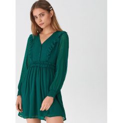 Sukienka z tkaniny plumeti - Turkusowy. Niebieskie sukienki damskie House, xl, bez wzorów, z tkaniny, bez kołnierzyka, bez rękawów. Za 119,99 zł.