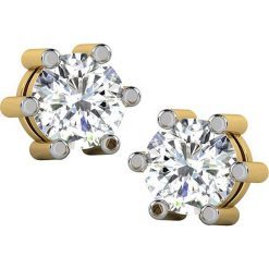 Złote kolczyki-wkrętki z diamentami. Żółte kolczyki damskie marki Diamant Vendôme, z diamentem, złote. W wyprzedaży za 601,95 zł.
