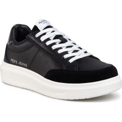 Sneakersy PEPE JEANS - Abbey Top PLS31052 Black 999. Czarne półbuty damskie Pepe Jeans, bez wzorów, z jeansu, bez kołnierzyka. Za 349,00 zł.