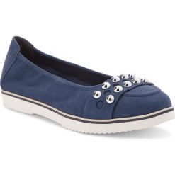 Półbuty TAMARIS - 1-22132-20 Denim 802. Niebieskie półbuty damskie Tamaris, z aplikacjami, ze skóry. W wyprzedaży za 179,00 zł.
