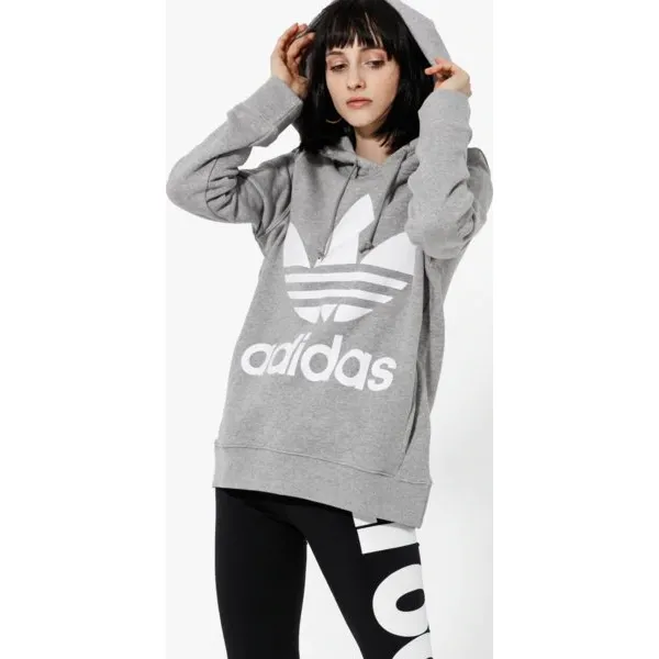 Adidas Bluza Trefoil Hoodiemgreyh , , rozmiar M. Bluzy damskie Adidas, m, bez wzorów, z bawełny, bez rękawów, z kapturem. W wyprzedaży za 199,99 zł.