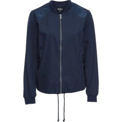 Bluza ze stójką bonprix oliwkowy z nadrukiem. Zielone kurtki damskie bonprix, s, z nadrukiem, ze stójką, bez rękawów, bez kaptura. Za 74,99 zł.