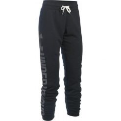 Bryczesy damskie: Under Armour Spodnie Dresowe Favorite Fleece Pant Black White Xs