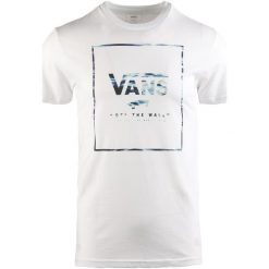 Vans T-Shirt Męski Print Box Biały L. Białe t-shirty męskie marki Vans, m, z nadrukiem, z bawełny, z krótkim rękawem. W wyprzedaży za 102,87 zł.