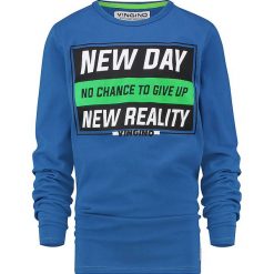 Koszulka "Jen" w kolorze niebieskim. Niebieskie t-shirty chłopięce Vingino, z nadrukiem, z bawełny, bez rękawów. W wyprzedaży za 69,95 zł.