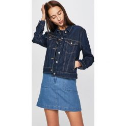 Tommy Hilfiger - Kurtka. Niebieskie kurtki damskie TOMMY HILFIGER, bez wzorów, z elastanu, krótkie, bez kaptura. W wyprzedaży za 329,90 zł.