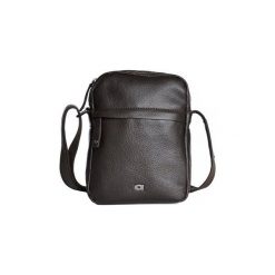 Skórzana listonoszka unisex Daag Shaker 7 ciemnobrązowa. Pomarańczowe torby męskie skórzane daag, bez wzorów, ze skóry. Za 259,99 zł.