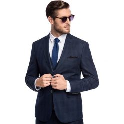 Marynarka LEONARDO GGGS900257. Niebieskie marynarki męskie Giacomo Conti, na zimę, m, bez wzorów, z elastanu, klasyczne. Za 749,00 zł.