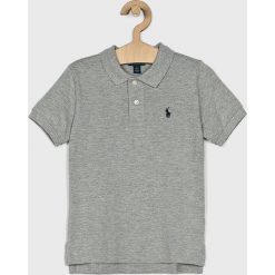 Polo Ralph Lauren - Polo dziecięce 110-128 cm. Szare t-shirty chłopięce Polo Ralph Lauren, bez wzorów, z bawełny, z krótkim rękawem. Za 159,90 zł.