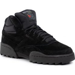 Buty Reebok - Exofit Hi Plus Rippleboot FU9124 Black/Black/Black. Czarne półbuty męskie Reebok, na co dzień, bez wzorów, ze skóry, bez zapięcia. W wyprzedaży za 269,00 zł.