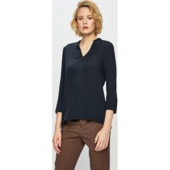 Tommy Hilfiger - Bluzka. Niebieskie bluzki damskie TOMMY HILFIGER, bez wzorów, z wiskozy, casualowe, bez kołnierzyka, bez rękawów. W wyprzedaży za 269,90 zł.