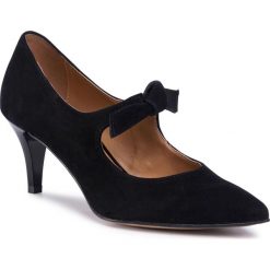 Półbuty SAGAN - 3945 Czarny Welur. Czarne półbuty damskie Sagan, z aplikacjami, ze skóry, eleganckie, bez obcasa, na obcasie, bez zapięcia. Za 269,00 zł.